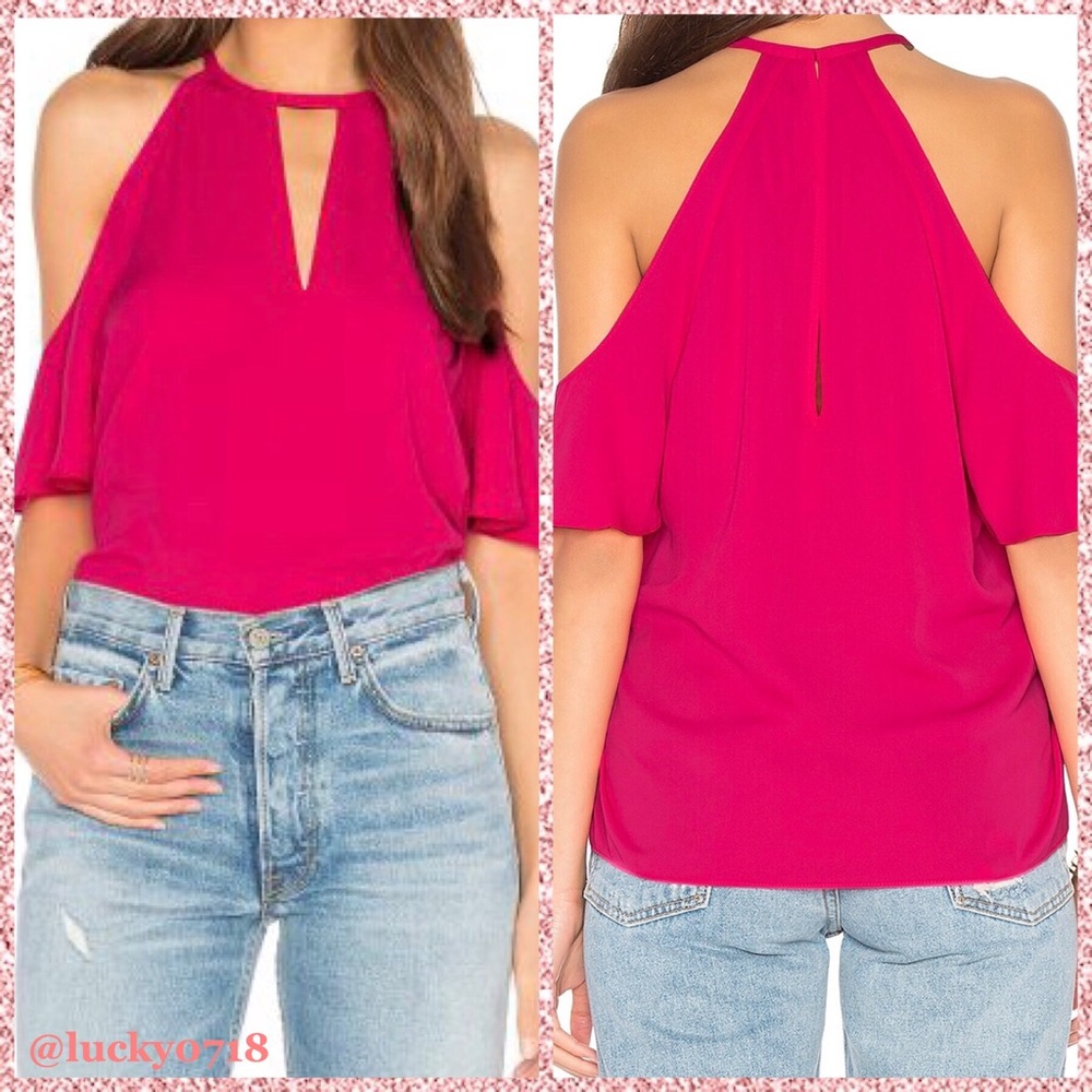 Amanda Uprichard NWOT Fuschia Celia Top Sz S